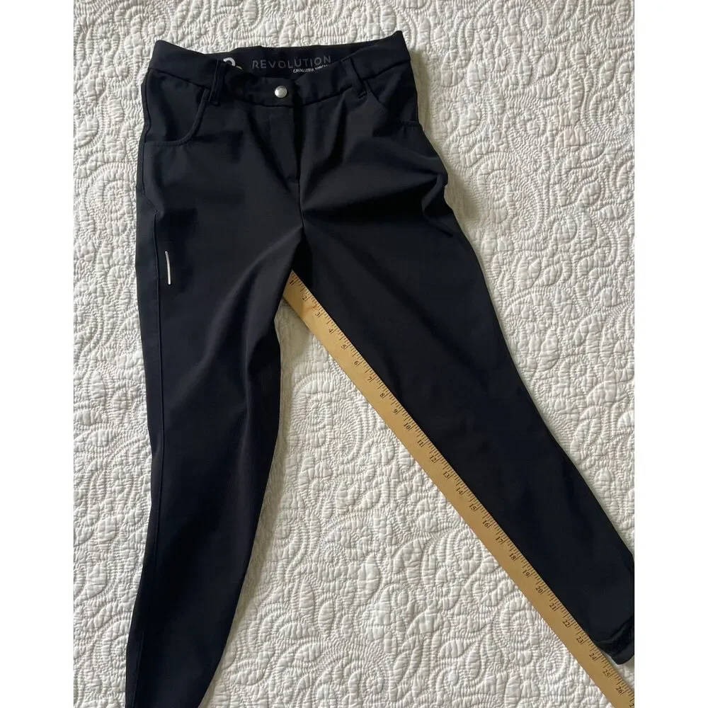 Cavalleria Toscana Revolution Breeches IT 38 US 6 Black Knee Grip Riding Pants